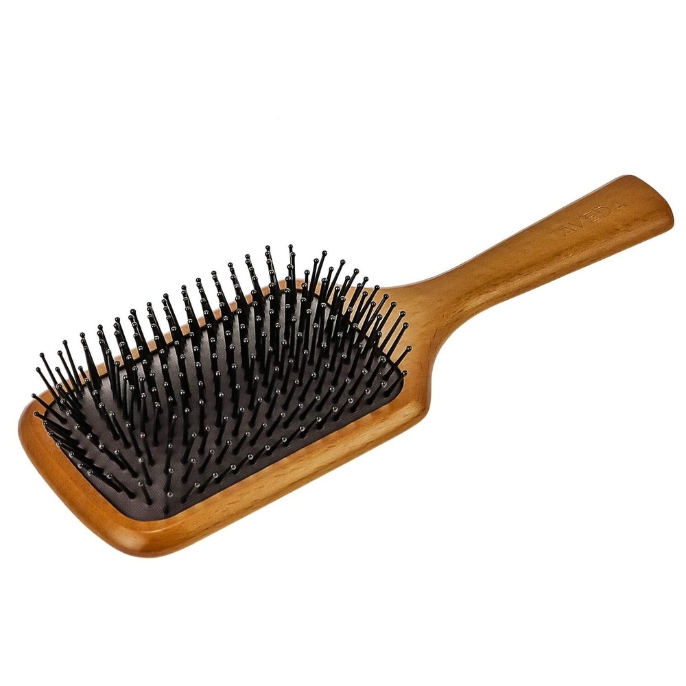 Aveda Paddle‎ Brush Wooden Hair Detangler Scalp Massage All Hair Types New